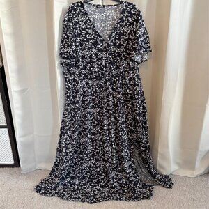 Bloomchic Womens Dress Size‎ 22 24 Blue Maxi Ditsy Floral Boho Cottagecore 18091